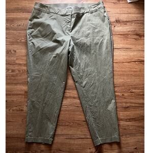 Lane Bryant The Allie Straight Leg Army Green Career Pants 18 Stretch